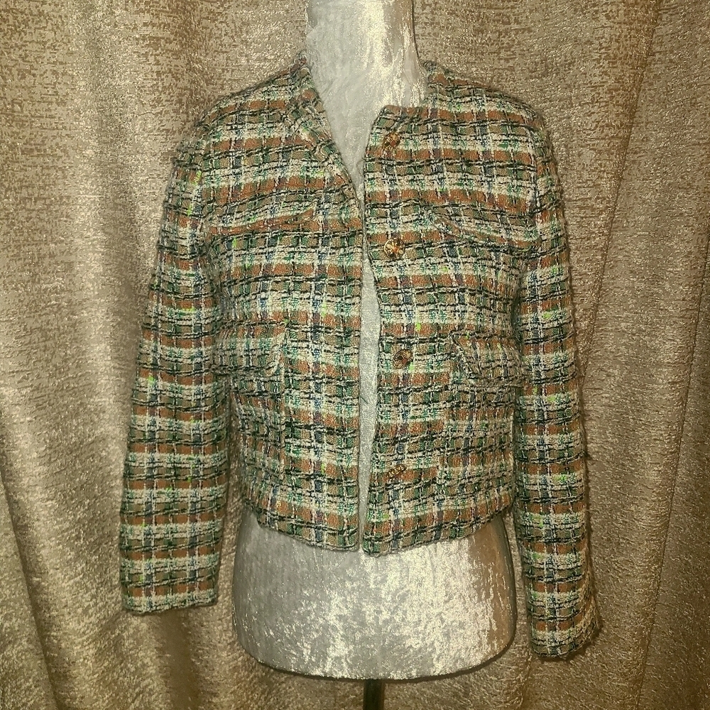 Chic Plaid Tweed Jacket